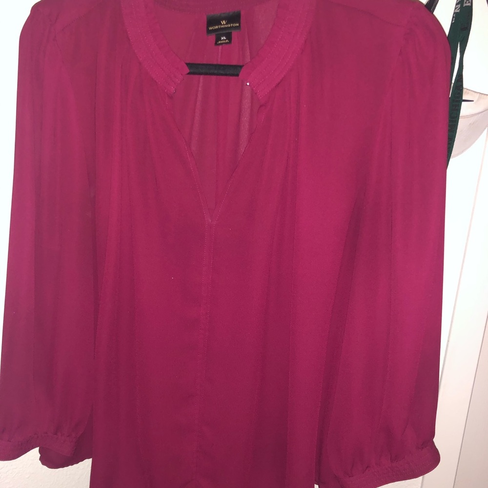 Burgundy blouse